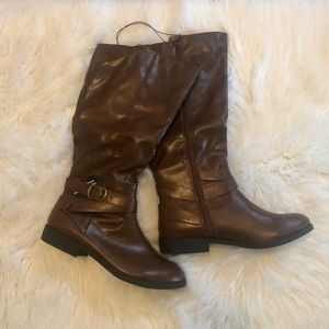 Brown Knee High Riding Boots